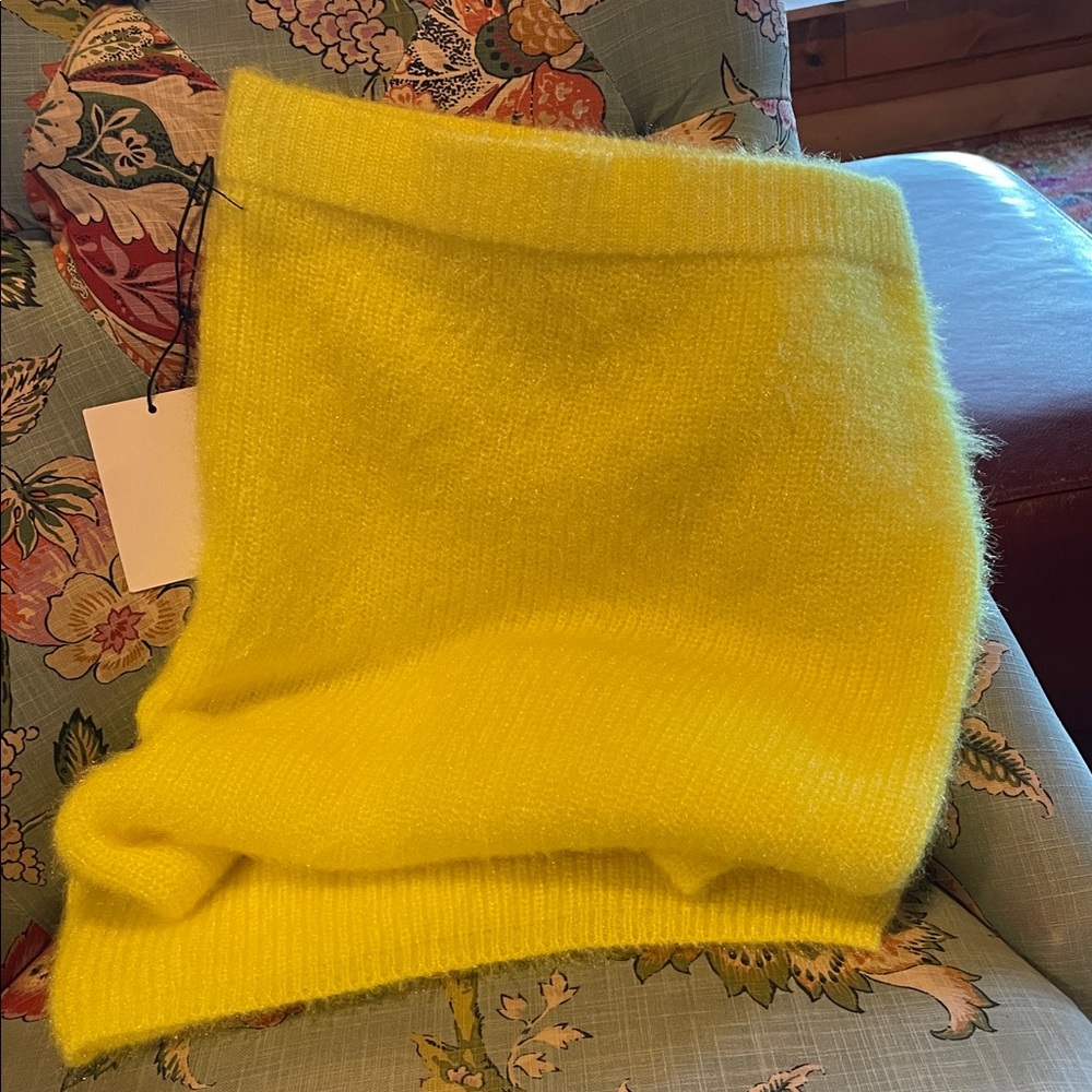 Callahan Vibrant Yellow Knit Skirt, Size Small